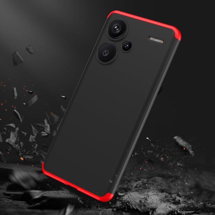 For Xiaomi Redmi Note 13 Pro+ 5G GKK Three Stage Splicing Full Coverage PC Phone Case(Black Red) - Xiaomi Cases by GKK | Online Shopping UK | buy2fix