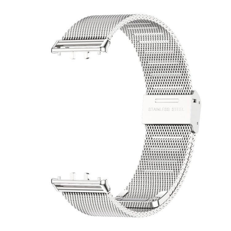 For Samsung Galaxy Fit 3 Mijobs Milan Buckle Metal Watch Band(Silver) - Watch Bands by MIJOBS | Online Shopping UK | buy2fix