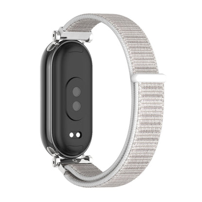 For Xiaomi Mi Band 8 / 9 / 9 NFC Mijobs GT4 Breathable Nylon Loop Watch Band(Seashell Silver) - Watch Bands by MIJOBS | Online Shopping UK | buy2fix