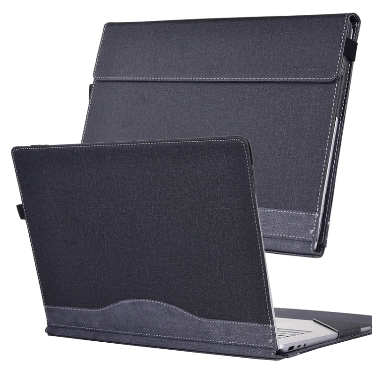 For Lenovo ThinkPad X1 Carbon 14 Gen 6 Cloth Texture Laptop Leather Protective Case(Black) - Other by buy2fix | Online Shopping UK | buy2fix