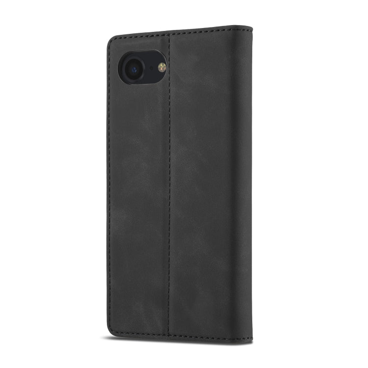 For iPhone SE 2024 LC.IMEEKE Strong Magnetic Leather Phone Case with Holder & Card Slots & Wallet(Black) - More iPhone Cases by LC.IMEEKE | Online Shopping UK | buy2fix