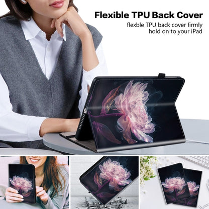 For iPad Pro 11 2024 Crystal Texture Painted Leather Smart Tablet Case(Purple Peony) - iPad Pro 11 2024 Cases by buy2fix | Online Shopping UK | buy2fix