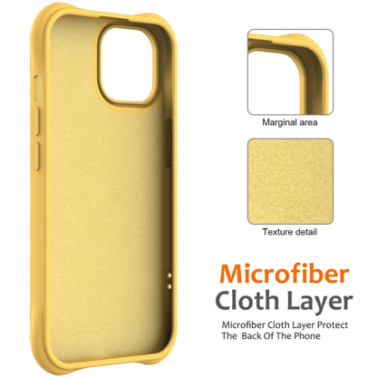 For iPhone 13 mini Wave Texture MagSafe Magnetic Liquid Silicone Phone Case(Yellow) - iPhone 13 mini Cases by buy2fix | Online Shopping UK | buy2fix