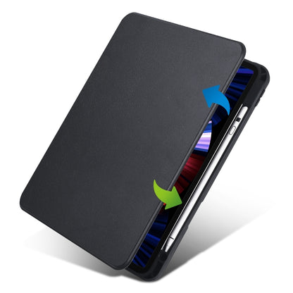 For iPad Air 13 2024 Acrylic 360 Degree Rotation Holder Leather Tablet Case(Black) - iPad Air 13 2024 Cases by buy2fix | Online Shopping UK | buy2fix