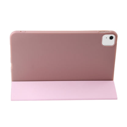 For iPad Air 13 2024 Three-fold Holder Flip Tablet Leather Case(Rose Gold) - iPad Air 13 2024 Cases by buy2fix | Online Shopping UK | buy2fix