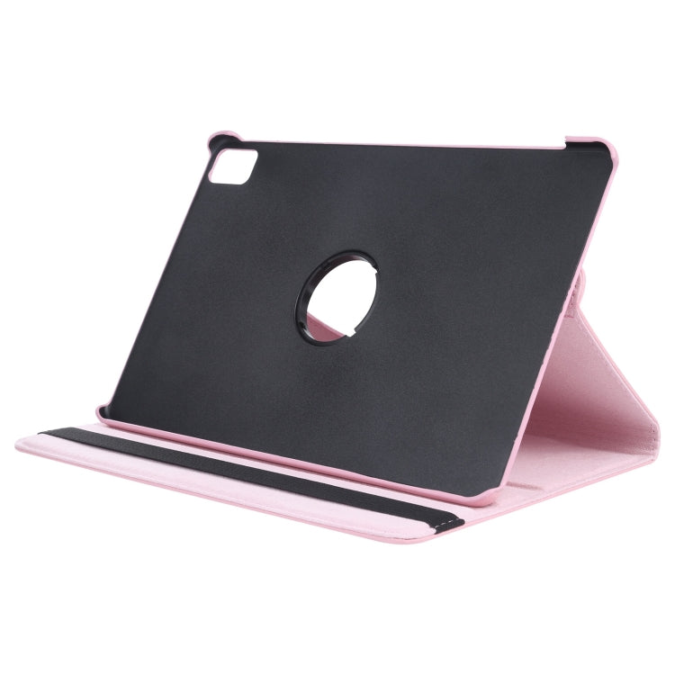 For iPad Air 13 2024 360 Degree Rotation Litchi Texture Leather Tablet Case with Holder(Pink) - iPad Air 13 2024 Cases by buy2fix | Online Shopping UK | buy2fix