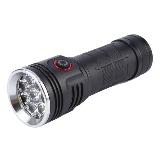 W5204 8 LEDs 3100LM High Brightness Rechargeable Flashlight(Black) - LED Flashlight by buy2fix | Online Shopping UK | buy2fix