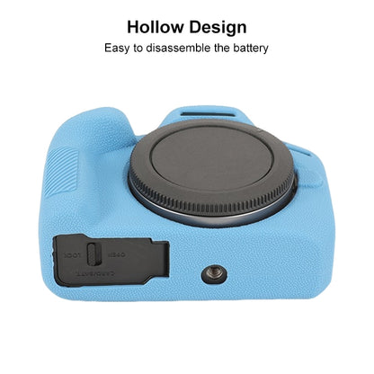 For Canon EOS R100 Litchi Texture Soft Silicone Protective Case(Blue) - Protective Case by buy2fix | Online Shopping UK | buy2fix