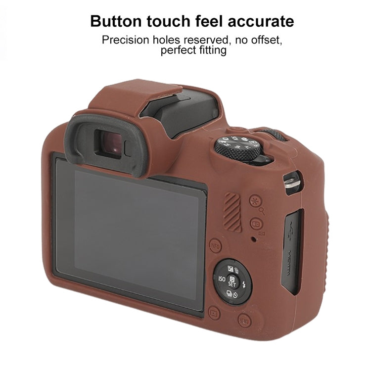 For Canon EOS R100 Glossy Soft Silicone Protective Case(Coffee) - Protective Case by buy2fix | Online Shopping UK | buy2fix