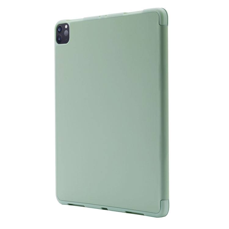 For iPad Pro 13 2024 Skin Feel Tri-fold Leather Tablet Case with Pen Slot(Matcha Green) - iPad Pro 13 2024 Cases by buy2fix | Online Shopping UK | buy2fix