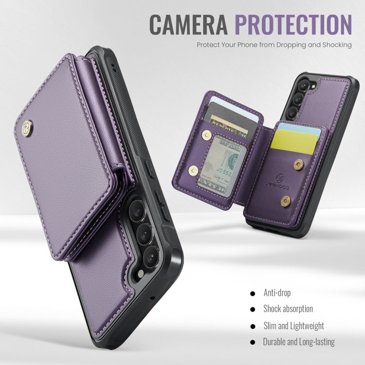 For Samsung Galaxy S23+ 5G JEEHOOD J05 Business Magnetic Style RFID Leather Phone Case(Purple) - Galaxy S23+ 5G Cases by JEEHOOD | Online Shopping UK | buy2fix