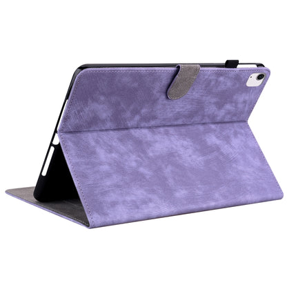 For iPad Air 13 2024 Embossed Tiger Pattern Leather Tablet Case(Purple) - iPad Air 13 2024 Cases by buy2fix | Online Shopping UK | buy2fix