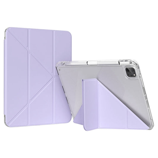 For iPad Pro 11 2022 GEBEI Deformation Leather Tablet Case(Purple) - iPad Pro 11 (2022/2021) Cases by GEBEI | Online Shopping UK | buy2fix