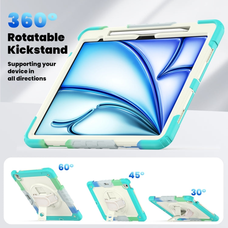 For iPad Air 13 2024 Silicone + PC Tablet Protective Case(Rainbow Blue) - iPad Air 13 2024 Cases by buy2fix | Online Shopping UK | buy2fix