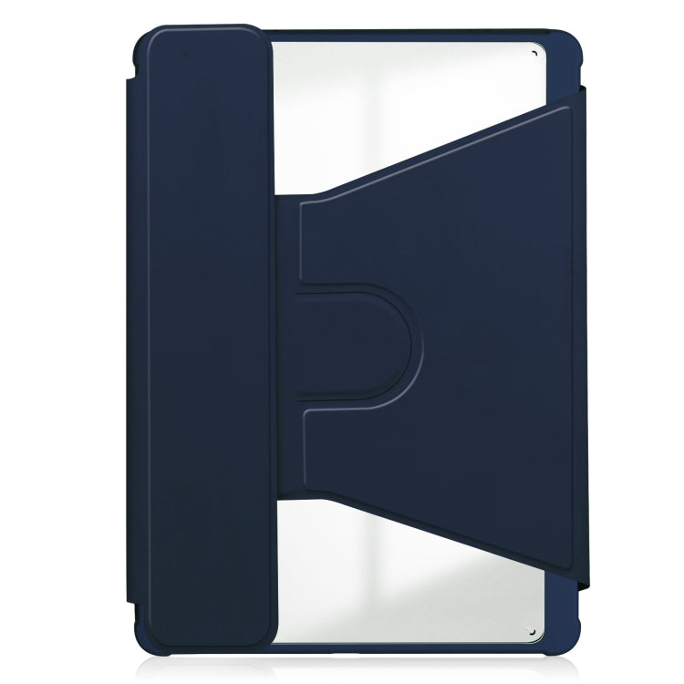 For iPad Pro 11 2024 Transparent Rotation Smart Leather Tablet Case(Dark Blue) - iPad Pro 11 2024 Cases by buy2fix | Online Shopping UK | buy2fix