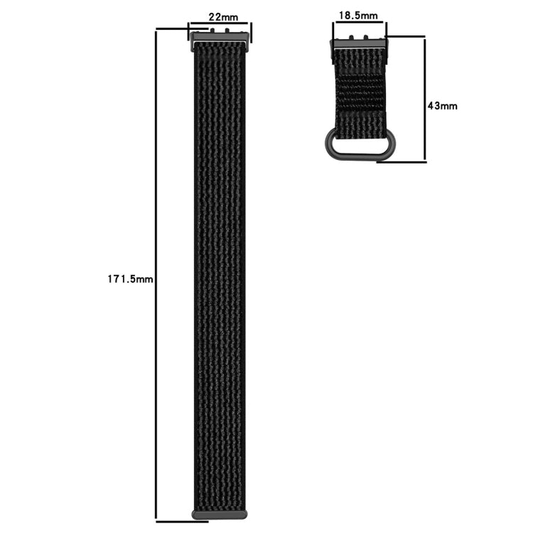 For Samsung Galaxy Fit 3 Loop Nylon Watch Band(Grey Yellow) - Watch Bands by buy2fix | Online Shopping UK | buy2fix