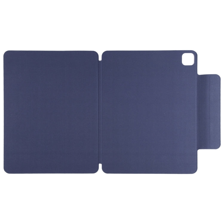 For iPad Pro 11 2024 Double-sided Clip Fixed Buckle Magnetic PU Leather Smart Tablet Case(Dark Blue) - iPad Pro 11 2024 Cases by buy2fix | Online Shopping UK | buy2fix