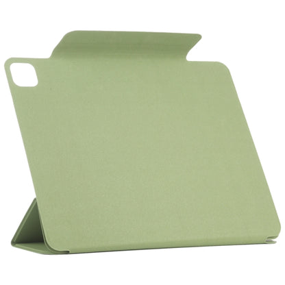 For iPad Pro 11 2024 Double-sided Clip Fixed Buckle Magnetic PU Leather Smart Tablet Case(Grass Green) - iPad Pro 11 2024 Cases by buy2fix | Online Shopping UK | buy2fix