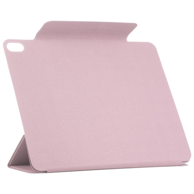 For iPad Air 13 2024 Double-sided Clip Fixed Buckle Magnetic PU Leather Smart Tablet Case(Rose Gold) - iPad Air 13 2024 Cases by buy2fix | Online Shopping UK | buy2fix