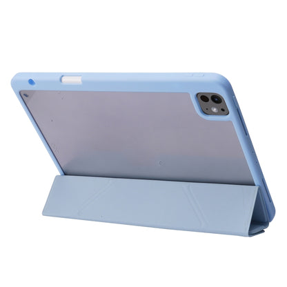 For iPad Pro 13 2024 Deformation Transparent Acrylic Leather Tablet Case(Light Blue) - iPad Pro 13 2024 Cases by buy2fix | Online Shopping UK | buy2fix