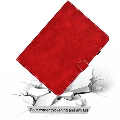 For iPad Pro 11 2024 Cowhide Texture Tablet Leather Smart Case(Red) - iPad Pro 11 2024 Cases by buy2fix | Online Shopping UK | buy2fix