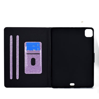 For iPad Pro 11 2024 Varnish Glitter Powder Smart Leather Tablet Case(Purple) - iPad Pro 11 2024 Cases by buy2fix | Online Shopping UK | buy2fix