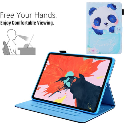 For iPad Pro 11 2024 Colored Drawing Leather Smart Tablet Case(Cup Panda) - iPad Pro 11 2024 Cases by buy2fix | Online Shopping UK | buy2fix