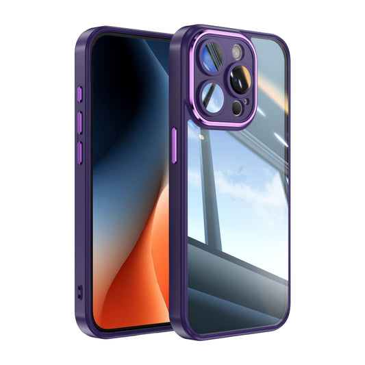 For iPhone 15 Pro Acrylic Hybrid TPU Armor Shockproof Phone Case(Purple) - iPhone 15 Pro Cases by buy2fix | Online Shopping UK | buy2fix