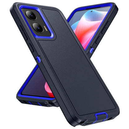 For Motorola Moto G Stylus 5G 2024 Life Waterproof Rugged PC + Silicone Phone Case(Dark Blue + Royal Blue) - Motorola Cases by buy2fix | Online Shopping UK | buy2fix