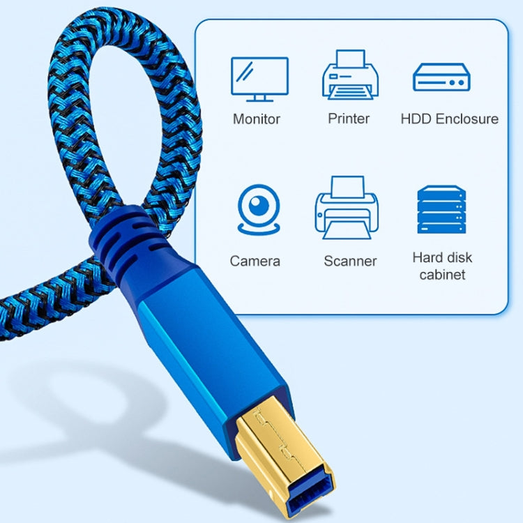 Printer / Hard Disk USB 3.0 A Male to B Male Connector Cable, Length:0.6m(Blue) - USB 3.0 by buy2fix | Online Shopping UK | buy2fix