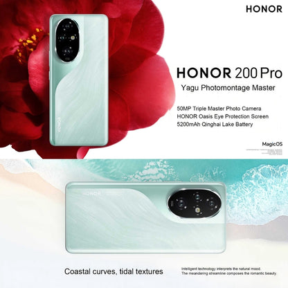 Honor 200 Pro, 12GB+512GB, Screen Fingerprint Identification, 6.78 inch MagicOS 8.0 Snapdragon 8s Gen 3 Octa Core, Network: 5G, NFC, OTG(Blue) - Honor by Huawei | Online Shopping UK | buy2fix