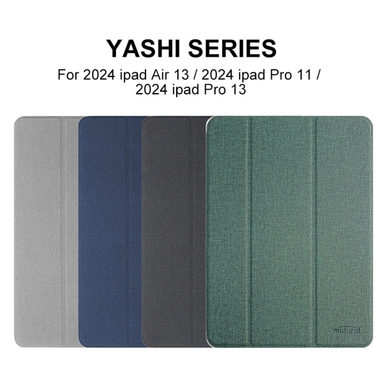 For iPad Air 13 2024 Mutural YASHI Series Tablet Leather Smart Case(Blue) - iPad Air 13 2024 Cases by Mutural | Online Shopping UK | buy2fix