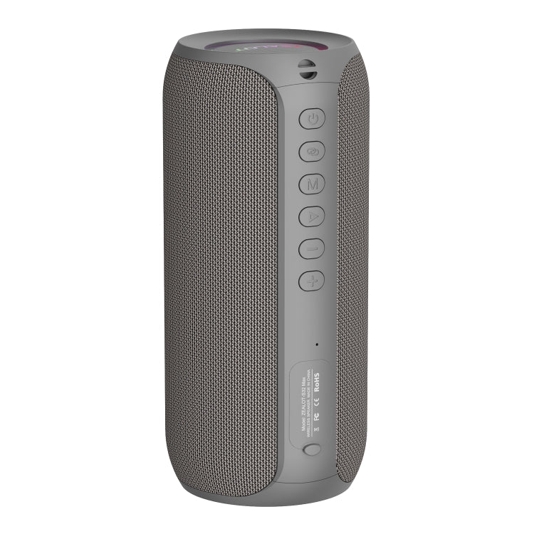 Zealot S32 Max 20W High Power Bluetooth Speaker with RGB Light(Grey) - Desktop Speaker by ZEALOT | Online Shopping UK | buy2fix