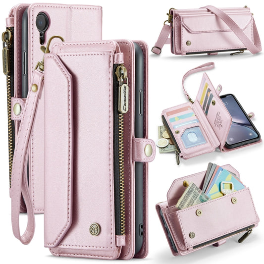 For iPhone XR CaseMe C36 Card Slots Zipper Wallet RFID Anti-theft Leather Phone Case(Pink) - More iPhone Cases by CaseMe | Online Shopping UK | buy2fix