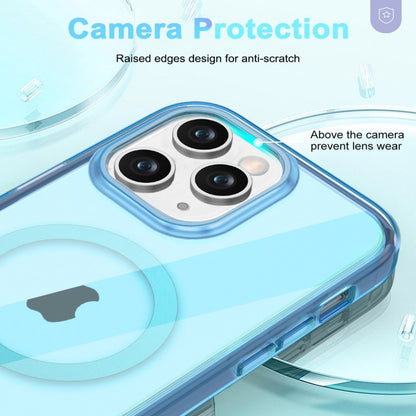 For iPhone 11 Pro Max Colorful MagSafe Magnetic PC + TPU Phone Case(Blue) - iPhone 11 Pro Max Cases by buy2fix | Online Shopping UK | buy2fix