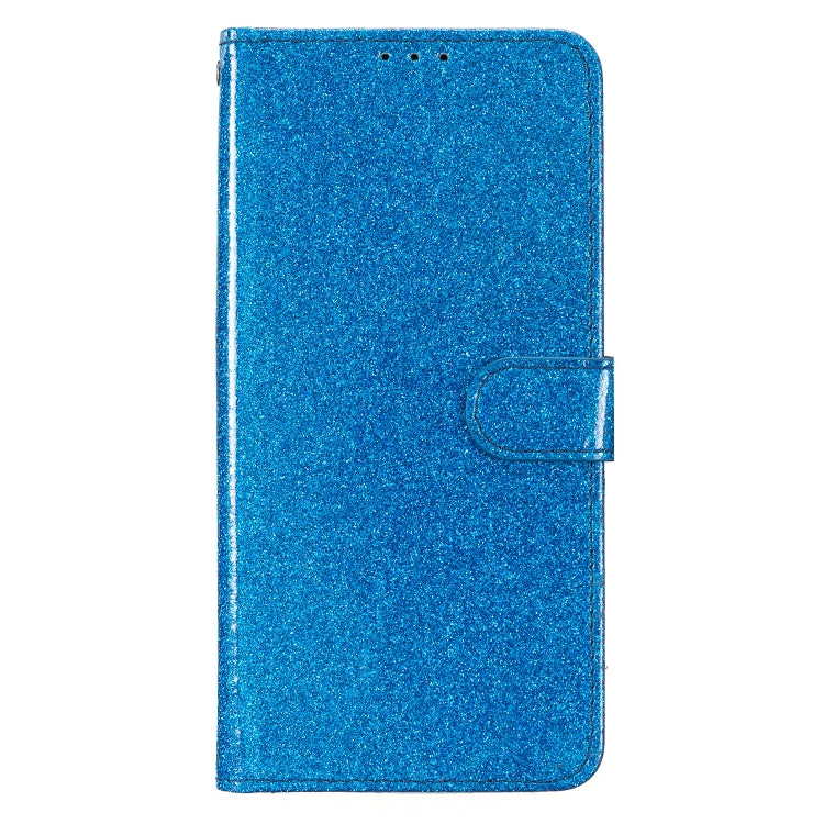 For iPhone 16 Plus Glitter Powder Flip Leather Phone Case(Blue) - iPhone 16 Plus Cases by buy2fix | Online Shopping UK | buy2fix