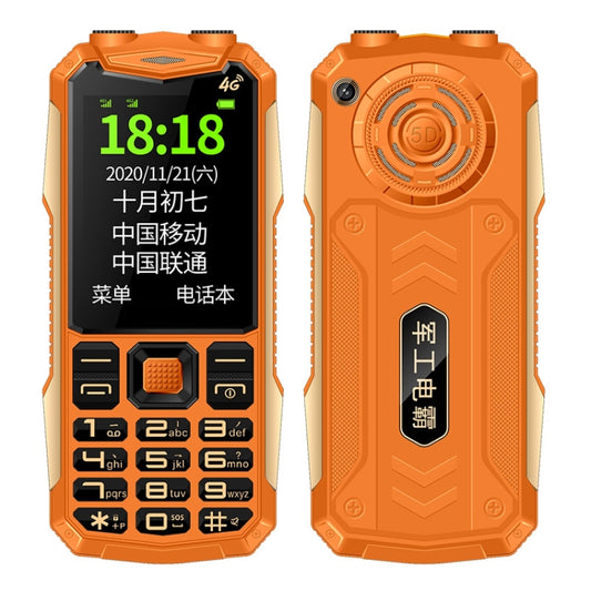 K1+ 4G Elder Rugged Phone, 2.6 inch, 1500mAh Battery, LED Flashlight, Network: 4G, Dual SIM, SOS, Plug:UK Plug(Orange) - Others by buy2fix | Online Shopping UK | buy2fix