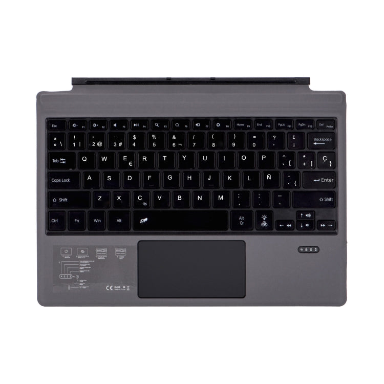 1089DC-ES Spanish Backlit Magnetic Bluetooth 3.0 Keyboard for Microsoft Surface Pro 7 / 6 / 2017 / 4 / 3(Grey) - Others Keyboard by buy2fix | Online Shopping UK | buy2fix