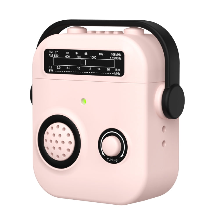 For AirPods 2 / 1 Radio Style Wireless Bluetooth Earphones Shockproof Protective Case(Pink) - For AirPods 1/2 by buy2fix | Online Shopping UK | buy2fix