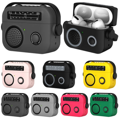 For AirPods Pro Radio Style Wireless Bluetooth Earphones Shockproof Protective Case(Green) - For AirPods Pro by buy2fix | Online Shopping UK | buy2fix