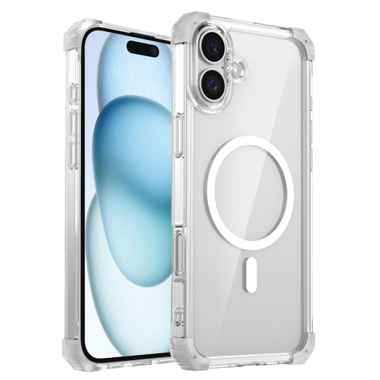 For iPhone 16 Transparent MagSafe Magnetic Phone Case(Transparent) - iPhone 16 Cases by buy2fix | Online Shopping UK | buy2fix