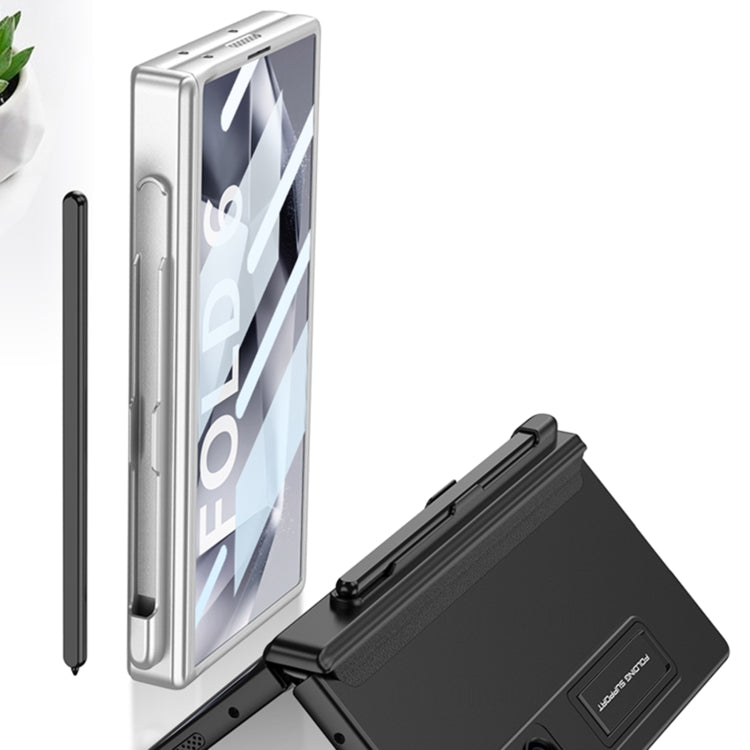 For Samsung Galaxy Z Fold6 GKK Integrated Full Coverage Magnetic Fold Phone Case with Pen Slot, Not Included Pen(Titanium Gray) - Galaxy Z Fold6 5G Cases by GKK | Online Shopping UK | buy2fix