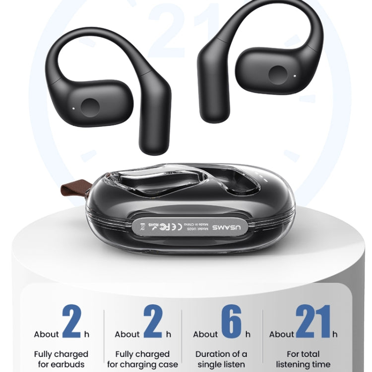 USAMS UG26 OWS Ear-hook Bluetooth 5.3 Earphone(Black) - TWS Earphone by USAMS | Online Shopping UK | buy2fix