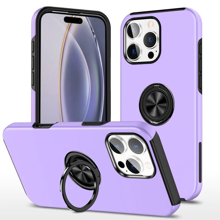 For iPhone 16 Pro Magnetic Ring Holder Phone Case(Purple) - iPhone 16 Pro Cases by buy2fix | Online Shopping UK | buy2fix