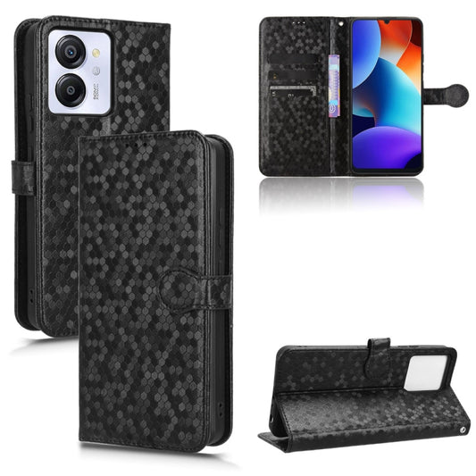 For Blackview Oscal Modern 8 / Color 8 Honeycomb Dot Texture Leather Phone Case(Black) - More Brand by buy2fix | Online Shopping UK | buy2fix