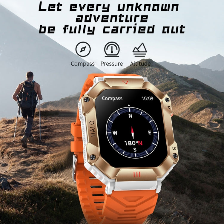 LEMFO KR80 2.0 inch BT5.1 IP67 Sport Smart Watch, Support Bluetooth Call / Sleep / Blood Oxygen / Heart Rate / Blood Pressure Health Monitor(White+Camouflage) - Smart Watches by LEMFO | Online Shopping UK | buy2fix