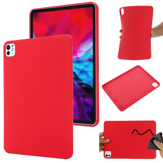 For iPad Pro 13 2024 Pure Color Liquid Silicone Shockproof Tablet Case(Red) - iPad Pro 13 2024 Cases by buy2fix | Online Shopping UK | buy2fix