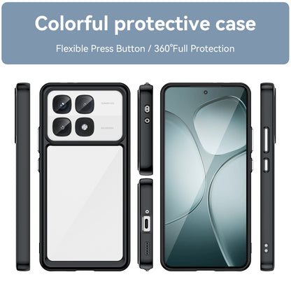 For Redmi K70 Ultra Colorful Series Acrylic Hybrid TPU Phone Case(Black) - Xiaomi Cases by buy2fix | Online Shopping UK | buy2fix