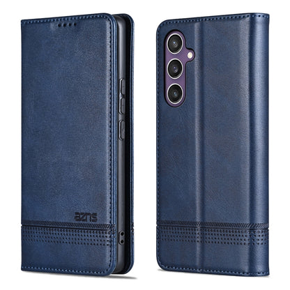 For Samsung Galaxy S24 FE 5G AZNS Magnetic Calf Texture Flip Leather Phone Case(Dark Blue) - Galaxy S24 FE 5G Cases by AZNS | Online Shopping UK | buy2fix