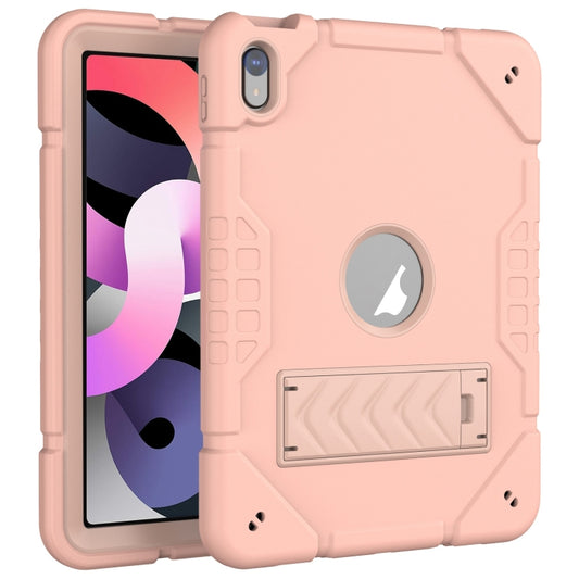 For iPad Air 2022 / 2020 10.9 Armor Holder Silicone Hybrid PC Tablet Case(Rose Gold) - iPad Air (2022) / (2020) 10.9 Cases by buy2fix | Online Shopping UK | buy2fix